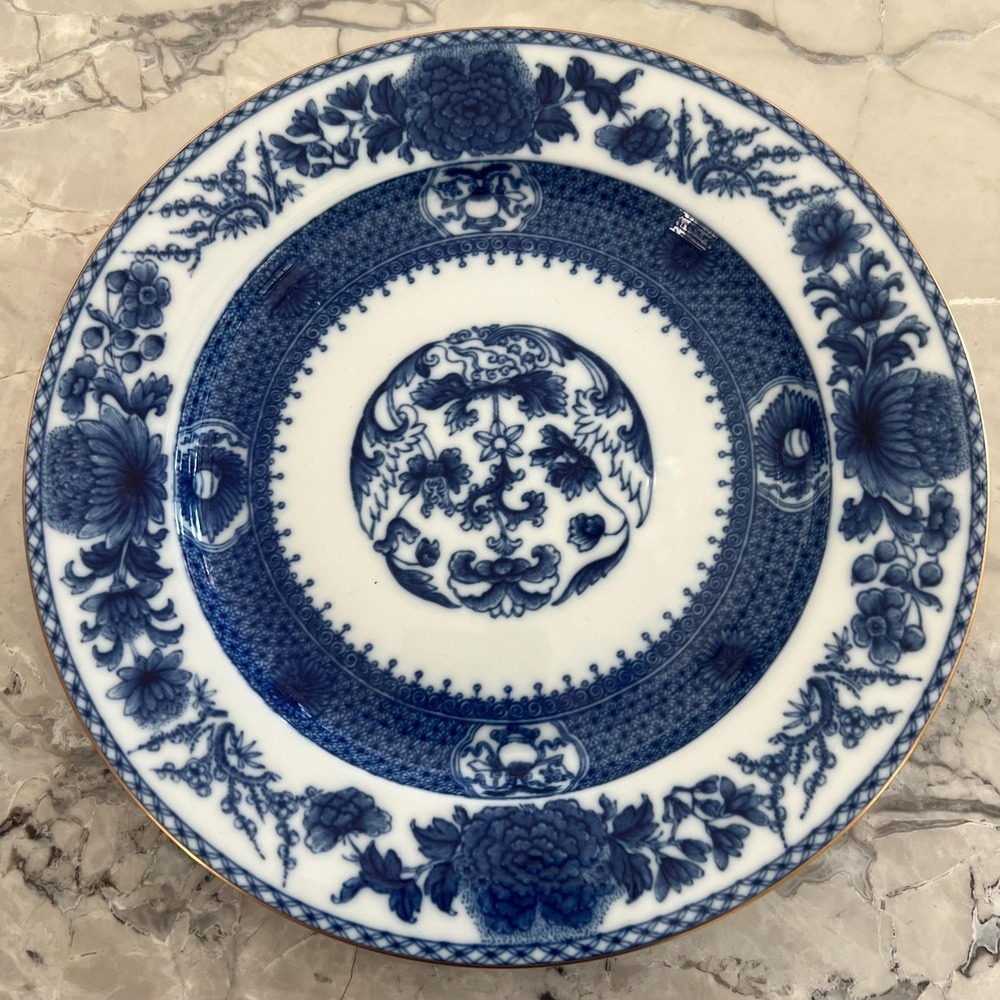 Rare Mottahedeh Williamsburg Imperial Blue Luncheon Plate